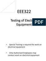 EEE 322 - Testing Electrical Equipment