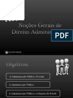 Noções Gerais de Direito Administrativo (Aula N.º 1)