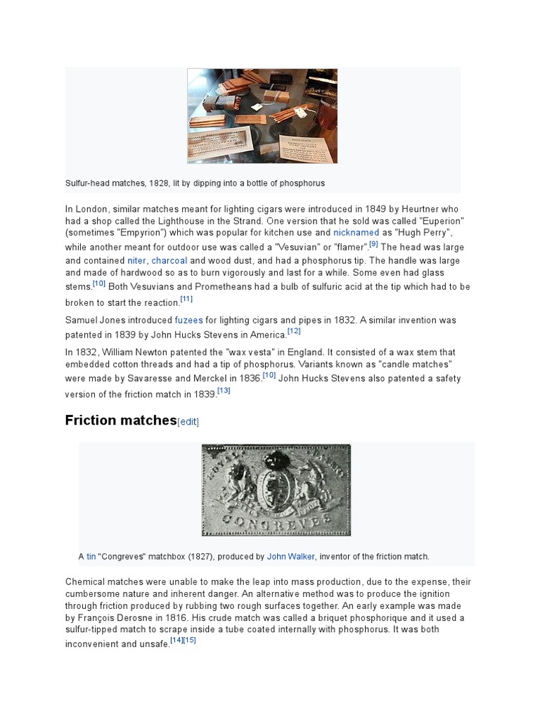 Historical Overview of Sulfur Matches | PDF | Art | Classics