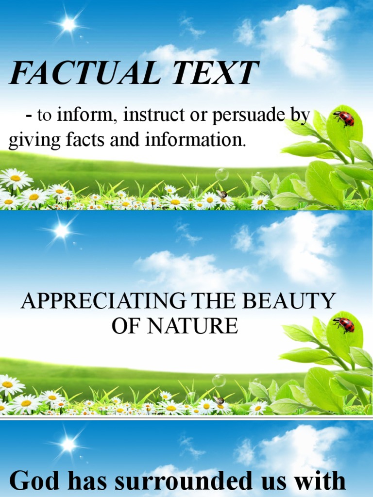Appreciating The Beauty of Nature | PDF