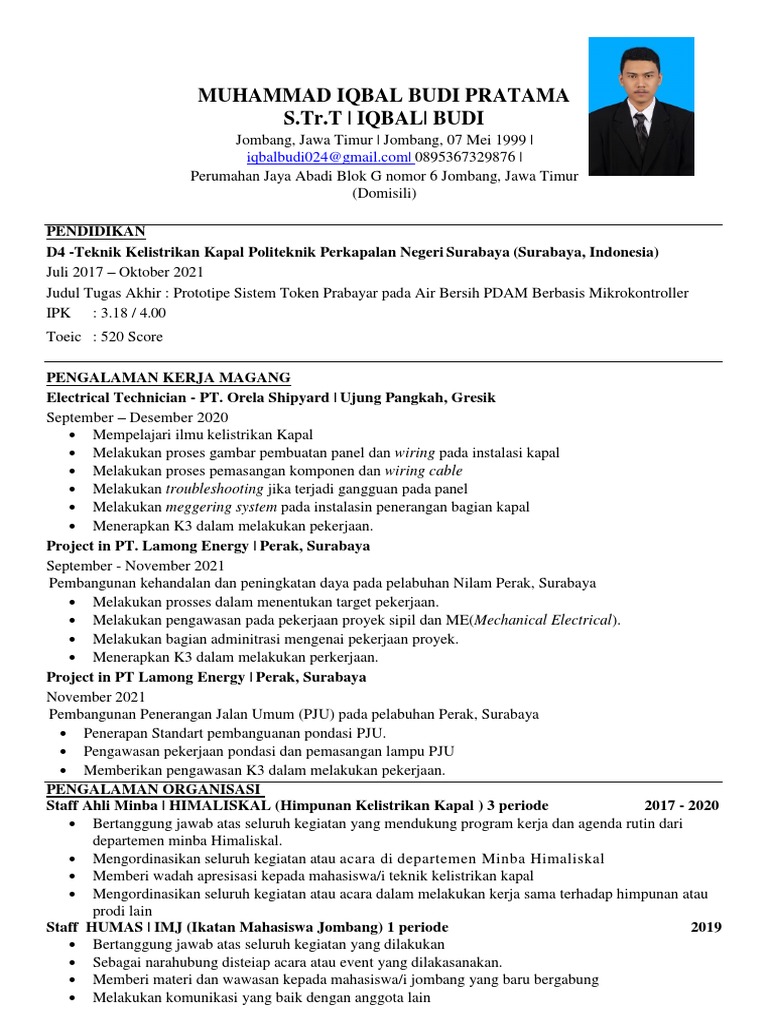 Profil Profesional Teknik Kelistrikan Kapal | PDF