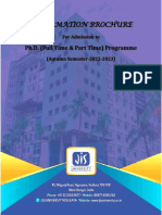 PHD Admission Brochure For Session Autumn 2022 23
