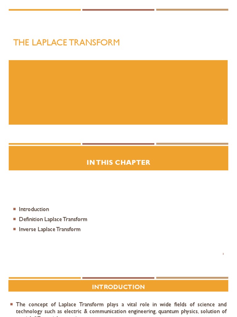 Pertemuan 11 The Laplace Transform Dan Tugas Pdf Laplace Transform