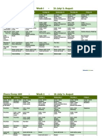 Peace Camp 2011 Schedule