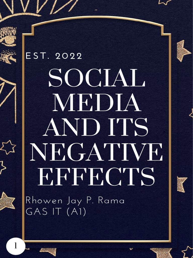 Negative Effects of Social Media Usage | PDF | Social Media | Popular ...