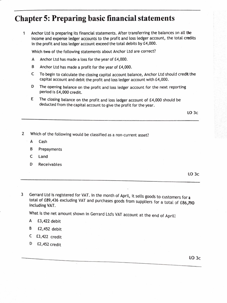 Basic Financial Statements Preparation | PDF | Debits And Credits ...