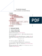 Neodredjeni Integrali Racionalnih I Iracionalnih Funkcija Sa Resenjima (Propratni Materijal)