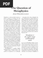 Wilson - The Question of Metaphysics