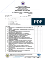 HOMEROOM GUIDANCE MONITORING TOOL School Level