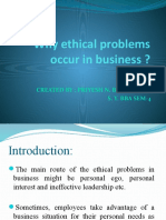 Why Ethical Problems Occur in Business