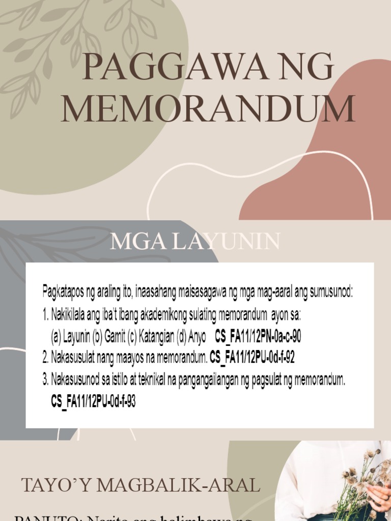Paggawa NG Memorandum | PDF