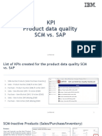 KPI - Product Data Quality SCM Vs SAP