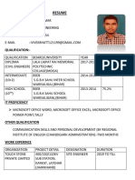 Vivek Bhaiya New Resume