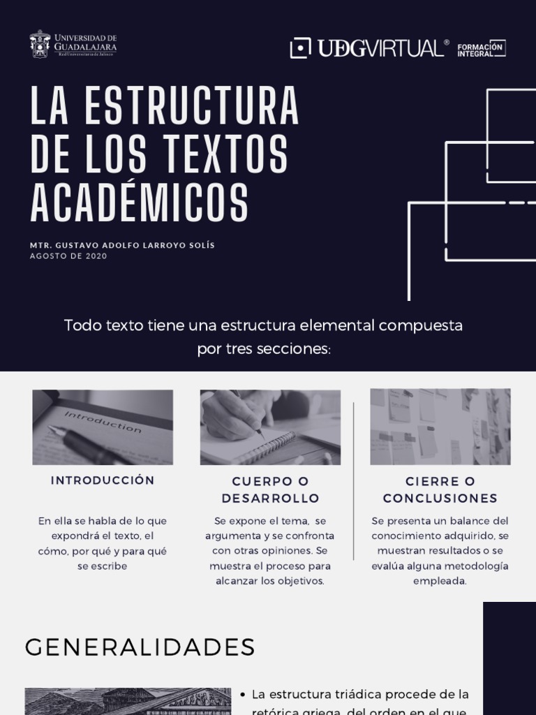 Estructura Textos Academicos | PDF | Autor | Ciencia cognitiva