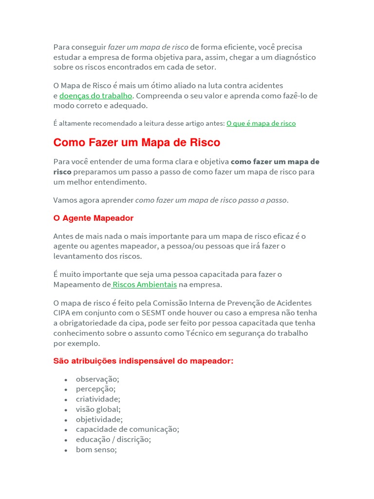PP - Mapa de Risco | PDF | Cor | Gestão de recursos humanos