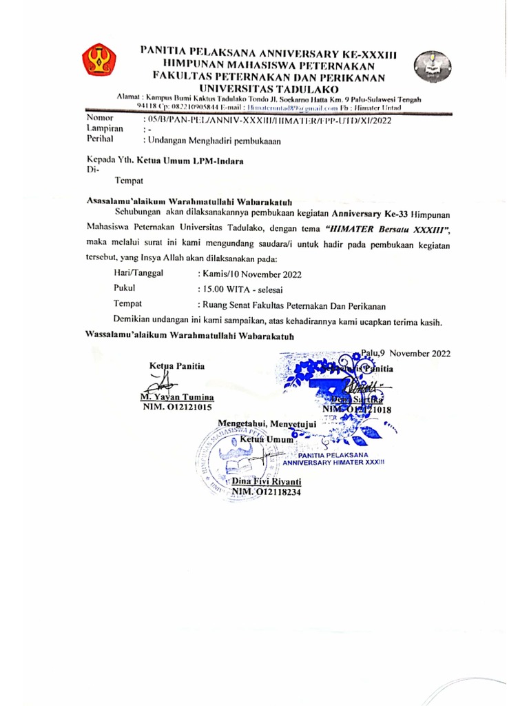 Undangan Pembukaan | PDF