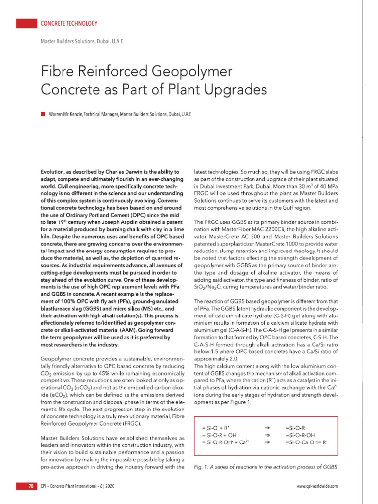 Geopolymer Concrete | PDF