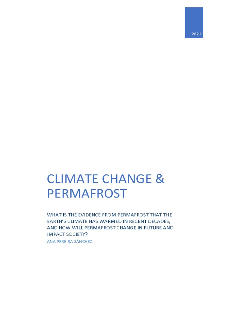 Climate Change and Permafrost PDF | PDF | Climate Change | Arctic