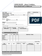 Fiche de renseignement  2022