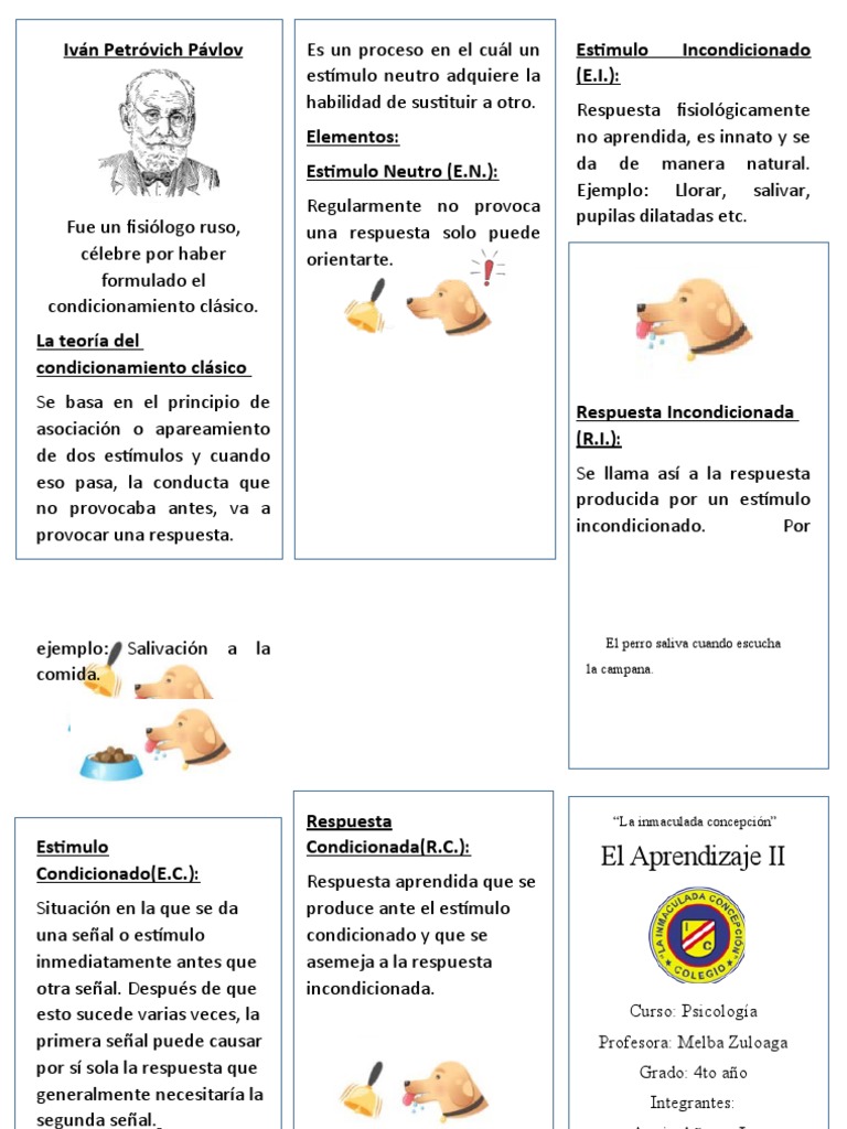 Condicionamiento Clásico de Pavlov | PDF | Relaciones personales ...