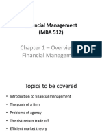 Financial Management I (MBA 512)