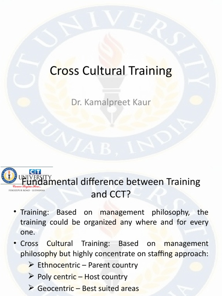 Cross Cultural Training Overview | PDF | Goal | Leadership