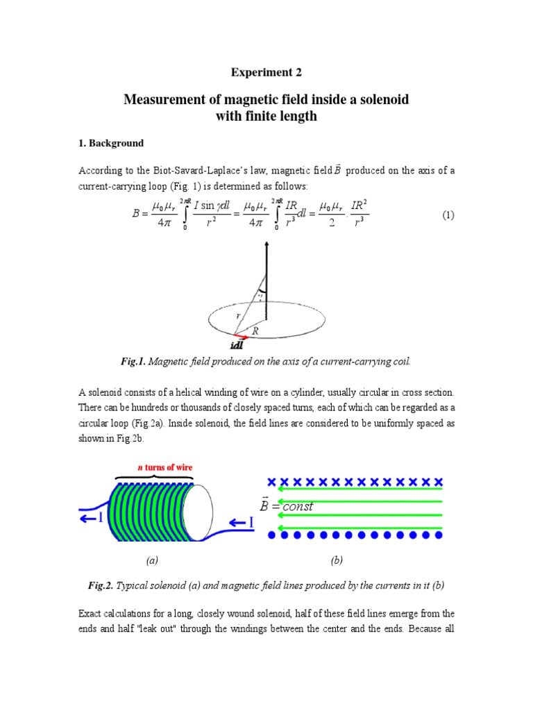 Ex 2 | PDF | Magnetic Field | Magnetometer
