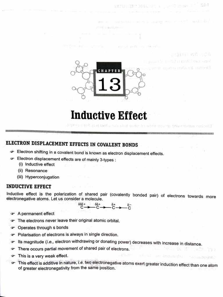 Inductive Effect | PDF | Covalent Bond | Chemical Bond