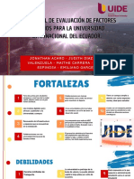 Matriz Real de Evaluación de Factores Internos para La Universidad Internacional Del Ecuador.