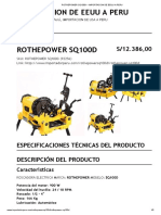 Rothepower SQ100D - Importacion de Eeuu A Peru