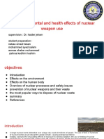 The Environmental and Health Effects of Nuclear Weapon Use
