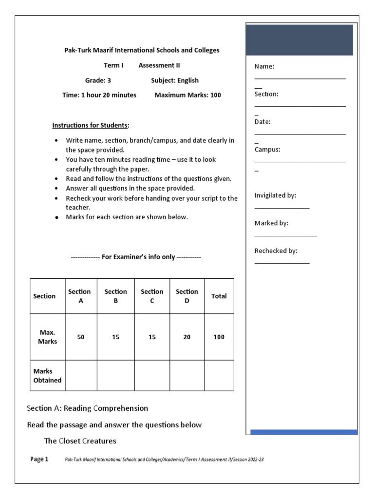 Grade 3 Answer Key | PDF | Pillow | Linguistics