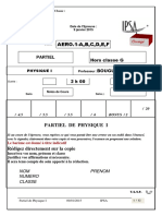 Partiel de Physique I Avec Bonus Du 9 Janvier 2015 Version 2+corrigé