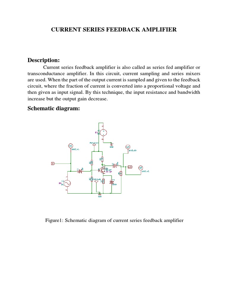 Current Series Feedback Amplifier PDF