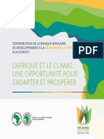 Contribution de La Banque Africaine de Développement À La Réunion de La COP21 À La CCNUCC