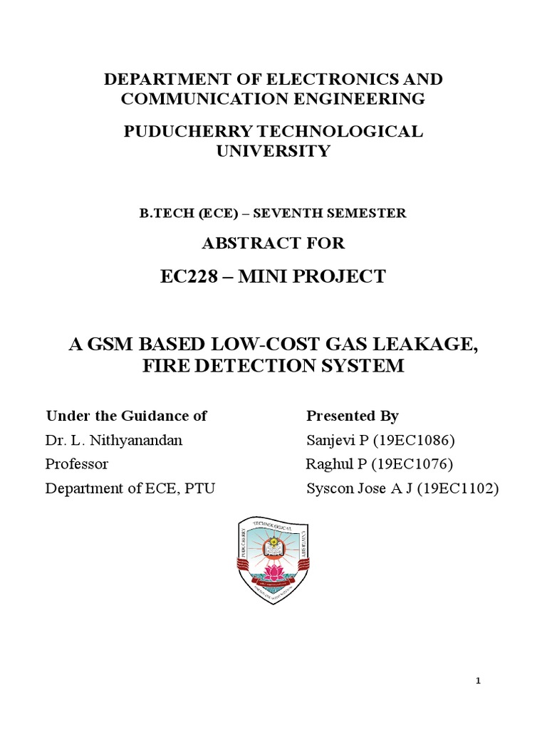 GSM Gas Leakage Detection Alert | PDF | Liquefied Petroleum Gas | Sensor