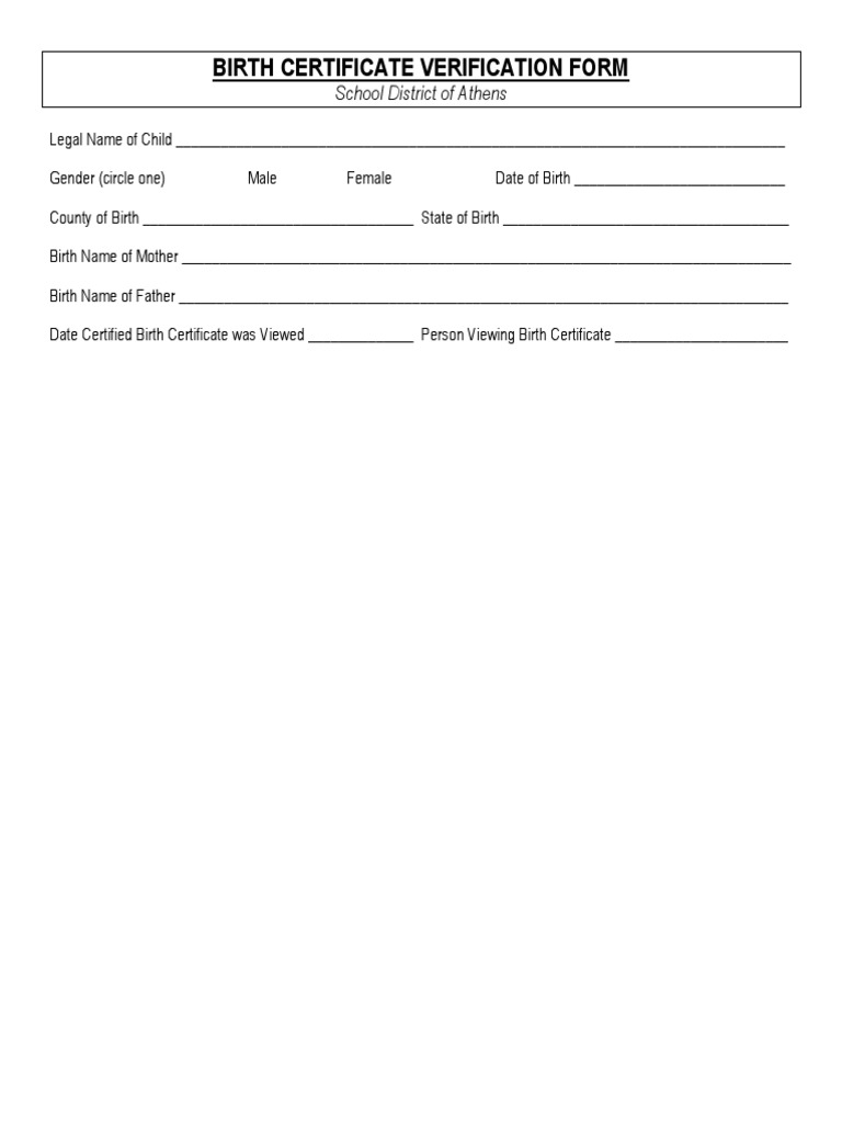 Birth certificate verification form october 2018 pdf