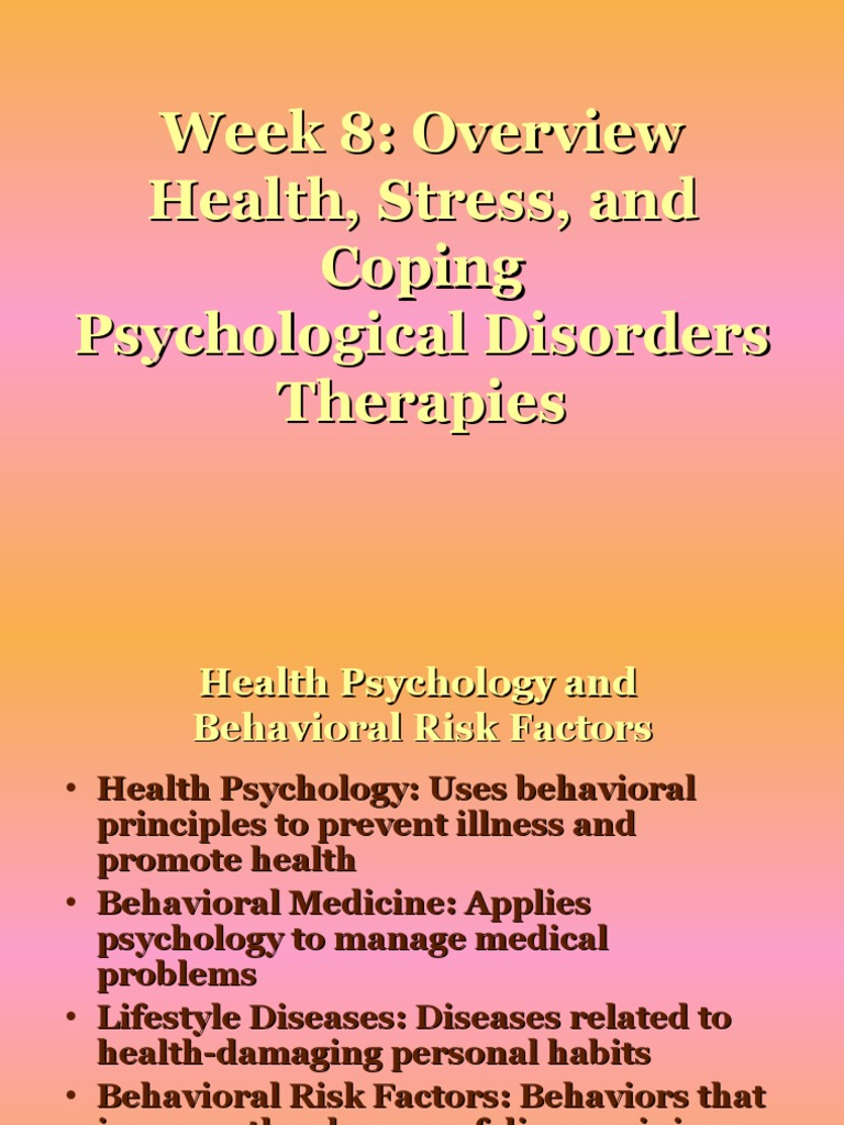 Health Psychology and Stress Management | PDF