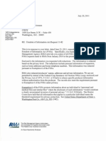 CREW: USDA Risk Management Agency: Regarding Efforts by Wall Street Investors To Influence Agency Regulations: 7/22/2011 - FOIA Response Letter