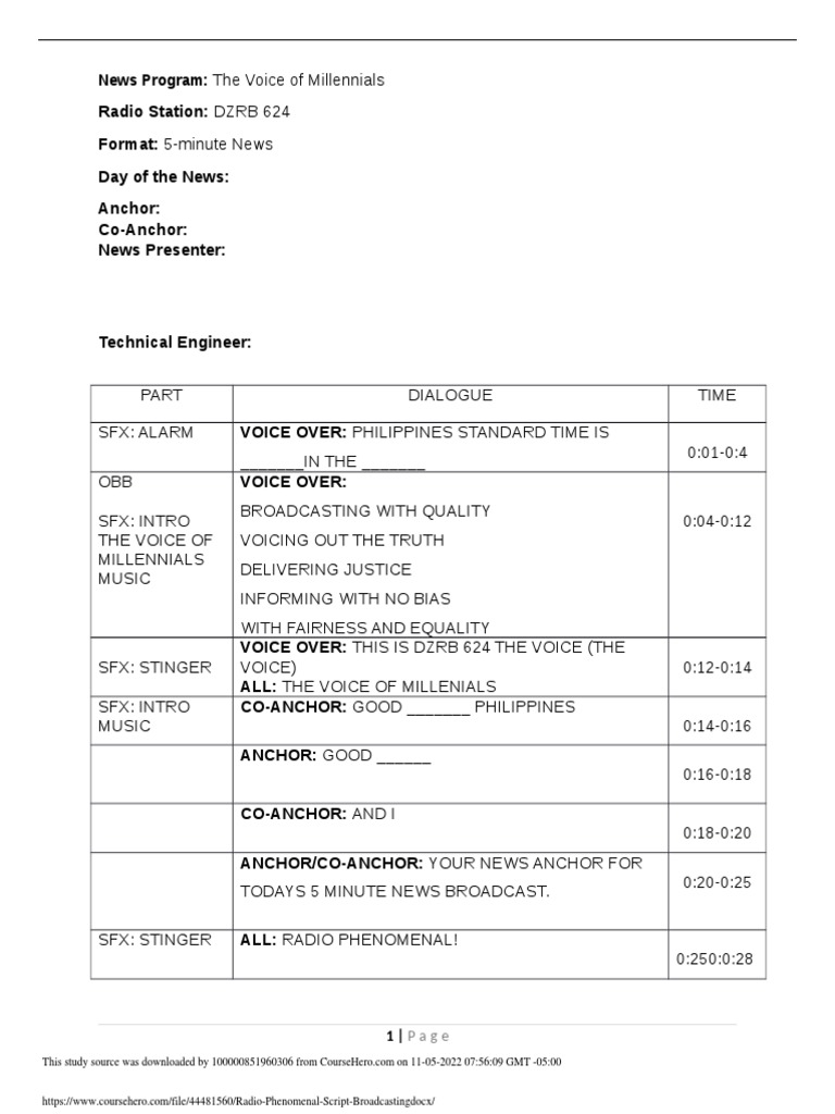 Radio Phenomenal Script Broadcasting | PDF | Inflation | News