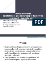 Podejmowanie I Prowadzenie - Regulacje Sektorowe - Organizacja Turystyki - 2022