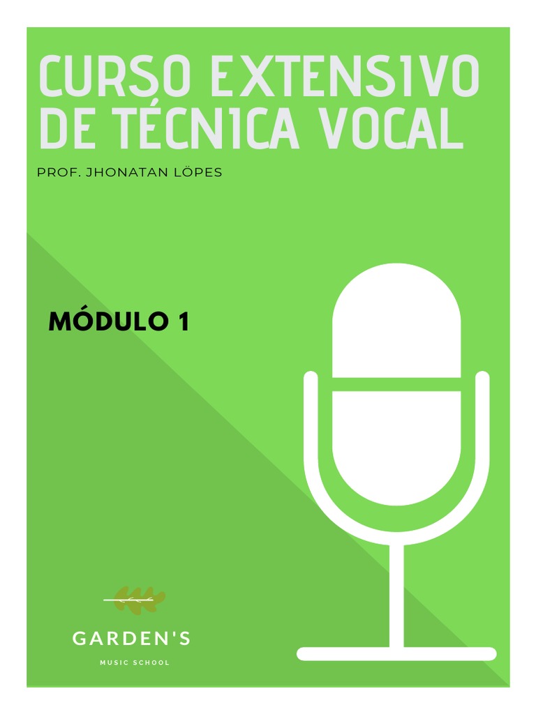 Curso Extensivo De Técnica Vocal Pdf Canto Som