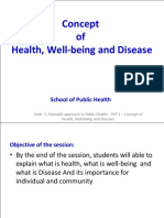 PPT-1 - Concept of Health, Well-Being and Disease