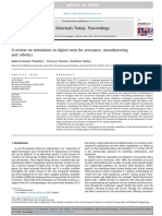 Review On Simulation in Digital Twin For Aerospace, Manufacturing and Robotics