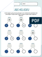 Lembar Kerja Matematika Pengurangan Minimalis Biru Muda