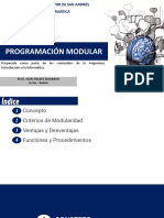 Programación Modular: Preparado Como Parte de Los Contenidos de La Asignatura Introducción A La Informática