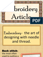 Embroidery Articles