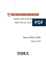 Practical File CS Nihal Saini