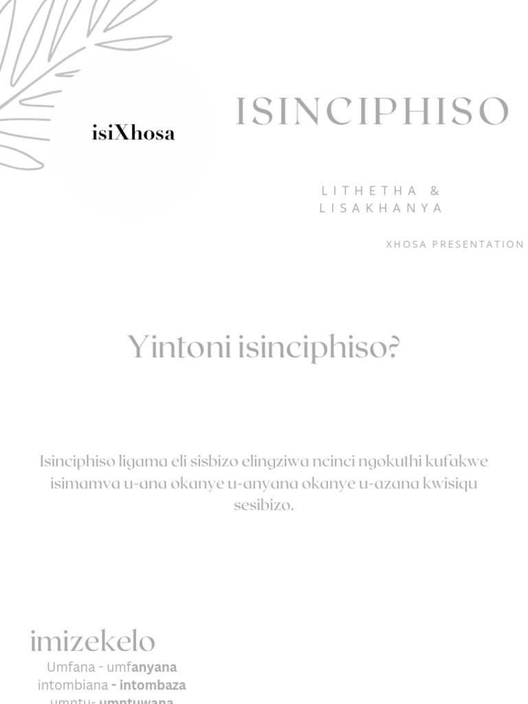 Understanding Isinciphiso in Xhosa | PDF | Art