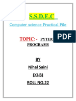 Nihal's C.S. Pratical File